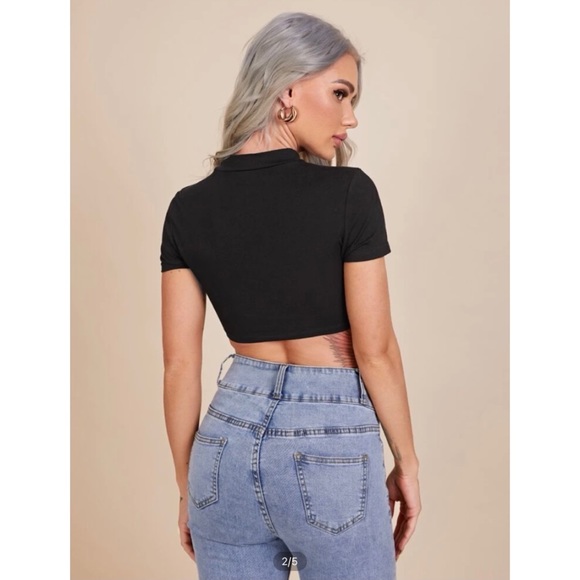 Ring Hem Crop Tee - Picture 2 of 2